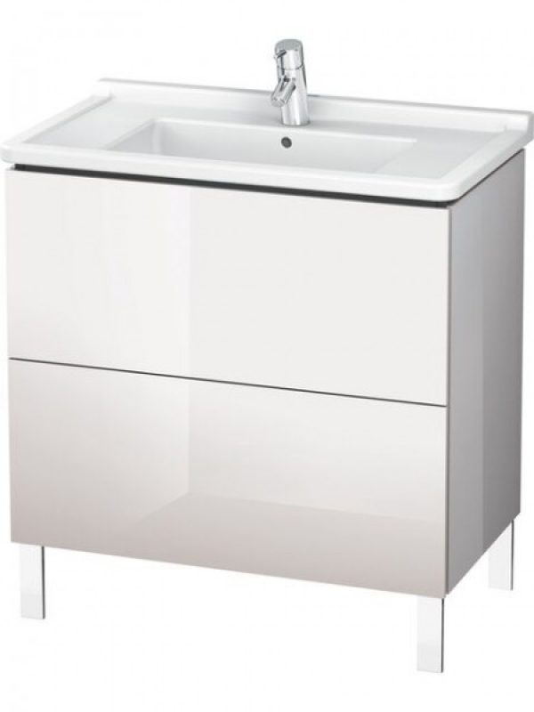Meuble Pour Lavabo Encastrable Duravit L-Cube à poser 820×469 mm Pin Argent