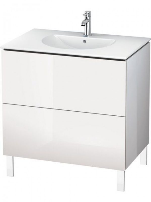 Meuble Pour Lavabo Encastrable Duravit L-Cube à poser 820×534 mm Pin Argent