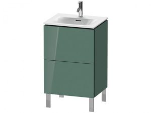 Meuble Pour Lavabo Encastrable Duravit L-Cube pour 234473 À poser 704x720x481mm Blanc brillant Laqué