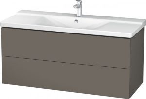 Meuble Pour Lavabo Encastrable Duravit L-Cube suspendu 1220×481 mm Graphite Mat LC625304949