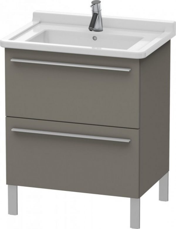 Meuble Pour Lavabo Encastrable Duravit X-Large à poser 650×470 mm Pin Argent