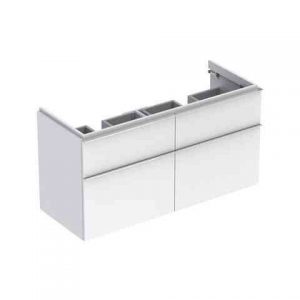 Meuble Pour Lavabo Encastrable Geberit iCon Avec 4 Tiroirs Pour Double Vasque 1190x620x477mm