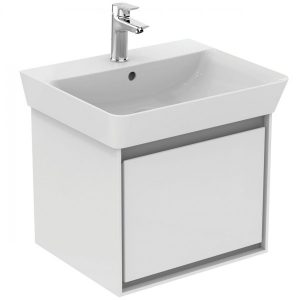Meuble Pour Lavabo Encastrable Ideal Standard Connect Air Cube Concept Air 55C Cube avec tiroir Noir