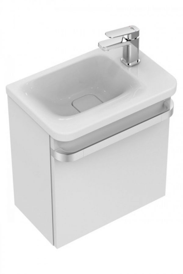 Meuble Pour Lavabo Encastrable Ideal Standard Tonic II 450 mm Blanc Brillant Laqué R4306WG