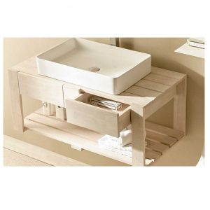 Meuble Pour Lavabo Encastrable The Bath Collection MUEBLE PALET Naturel