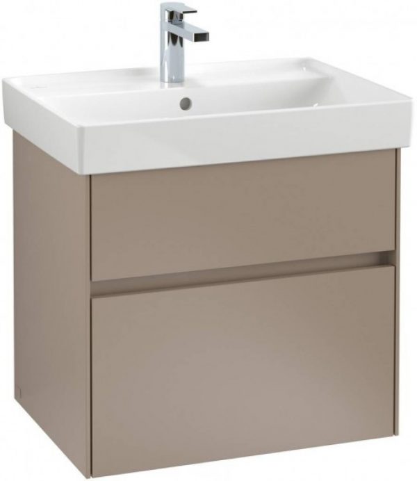 Meuble Pour Lavabo Encastrable Villeroy and Boch Collaro Suspendu avec LED 604x444x546mm Blanc Brill