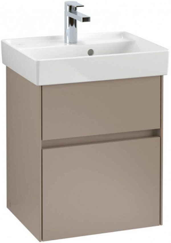 Meuble Pour Lavabo Encastrable Villeroy and Boch Collaro Suspendu avec LED 460x374x546mm Blanc Brill