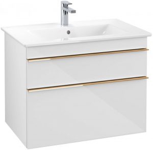 Meuble Pour Lavabo Encastrable Villeroy et Boch Venticello 753x590x502 mm Noir Laqué A92505PD