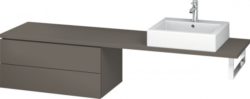 Meuble Pour Vasque à Poser Duravit L-Cube Bas 820×477 mm Pin Argent LC686203131
