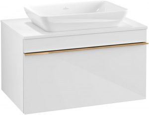 Meuble Pour Vasque à Poser Villeroy et Boch Legato 1400x550x500 mm Orme Impresso B134L0PN