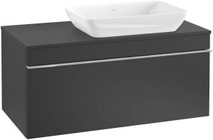 Meuble Pour Vasque à Poser Villeroy et Boch Venticello 957x436x502 mm Noir Laqué A94801PD