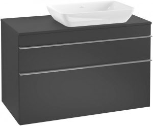 Meuble Pour Vasque à Poser Villeroy et Boch Venticello 957x606x502 mm Noir Laqué A94303PD