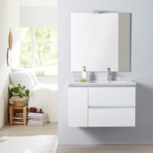 Meuble salle de bain 85 cm à suspendre…