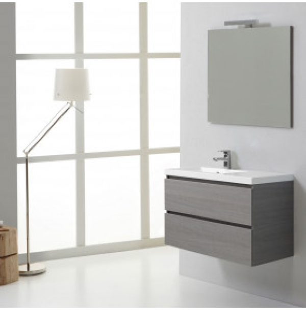 MEUBLE SALLE DE BAIN MANHATTAN 90 CM AVEC TIROIRS GAUCHE