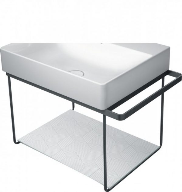 Meuble Sous Lavabo Console métallique suspendue Duravit DuraSquare Chromé 665×451 mm (3102)