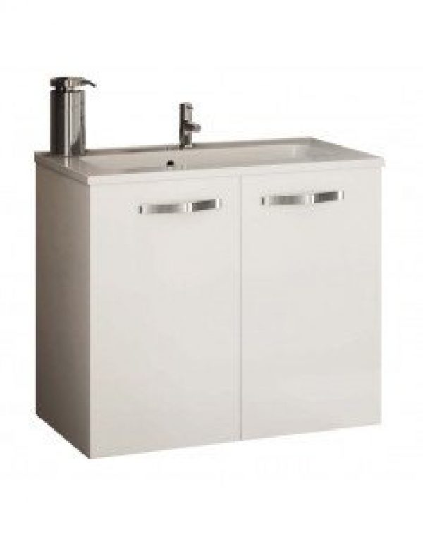 Meuble sous vasque NEOVA ANGELO blanc brillant 2 portes