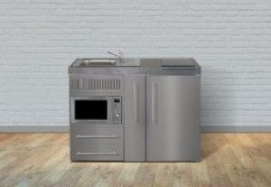 Mini-Cuisine Inox Micro-Ondes, Réfrigérateur, Vitrocéramique MPMES120A