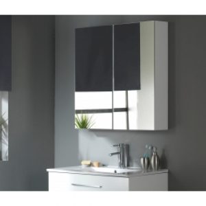 Miroir armoire 80 cm Blanc laqué