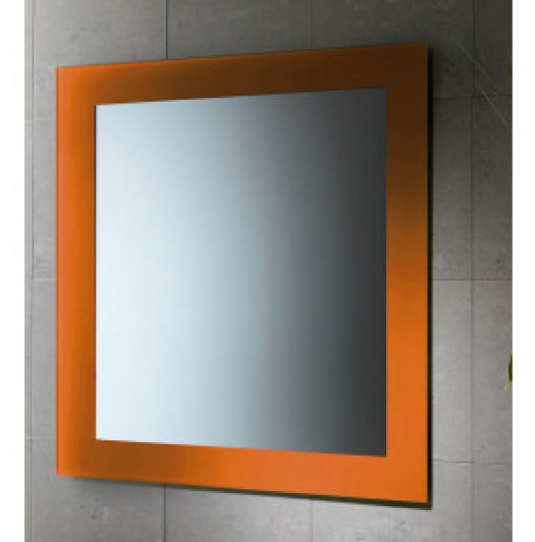 MIROIR DE SALLE DE BAIN COLORÉ 60×70 LAQUÉ ORANGE