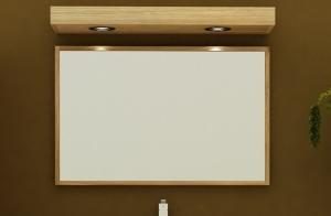 Miroir Design Bergame en teck L80 x H65 – Encadrement 3 cm