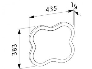 Miroir pour enfants en forme de fleur Laufen Florakids (H4616010034691)