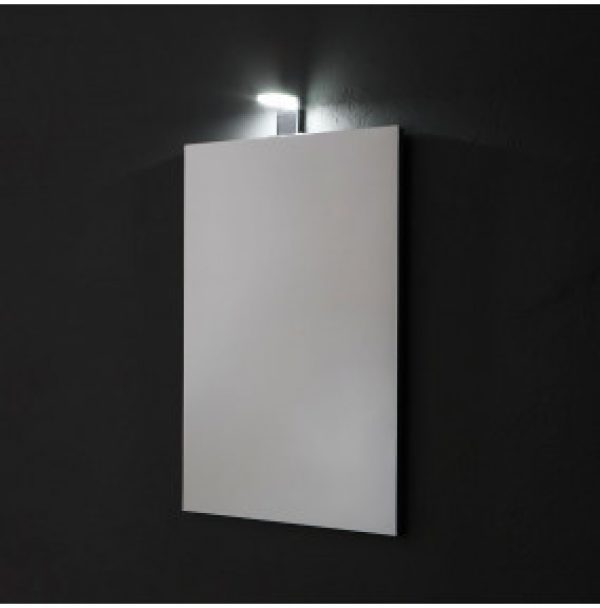 MIROIR RECTANGULAIRE CM 50X70 RÉVERSIBLE COMPLET DE LAMPE À LED