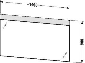 Miroir Salle de Bain Lumineux Duravit DuraStyle Aluminium Blanc DS747103737