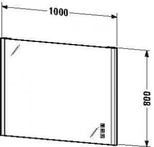 Miroir Salle de Bain Lumineux Duravit XSquare Blanc XS701300000