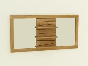 Miroir Timare 140 en teck avec 3 étagères