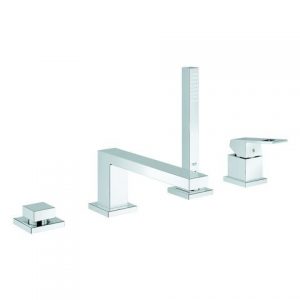 Mitigeur Bord de Baignoire Grohe Eurocube Façade 4 trous Chromé
