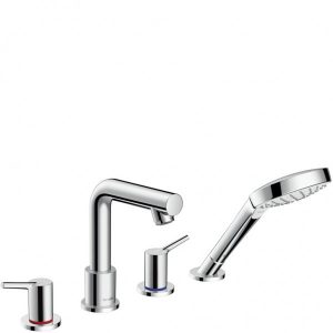 Mitigeur Bord de Baignoire Hansgrohe Talis S Set de finition mélangeur 4 trous Chromé