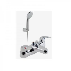 Mitigeur Bord de Baignoire Vado Matrix 2 Trous Avec Set De Douche Chromé MAT-130+K-C/P