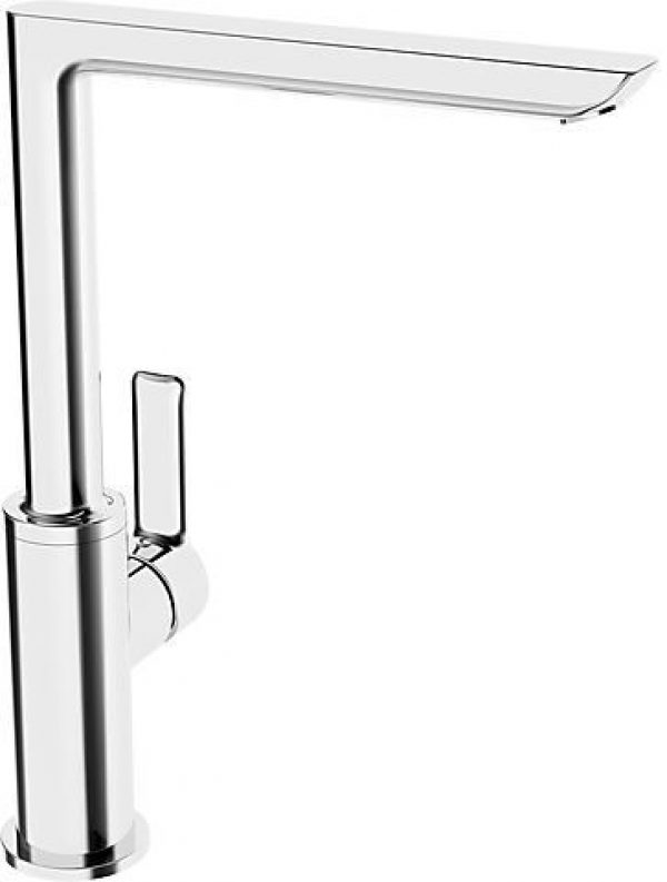Mitigeur Cuisine Hansa HANSALIGNA monocommande avec bec en L, saillie: 189 mm