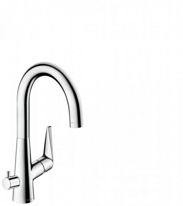 Mitigeur cuisine Hansgrohe Talis S monocommande 220mm avec robinet d’arrêt Chromé 72811000