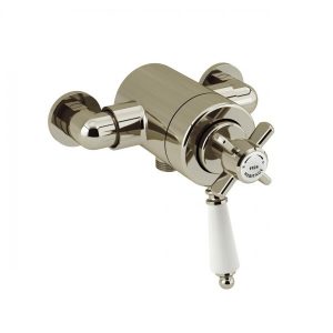 Mitigeur de douche exposé avec raccord de sortie inférieur Dawlish 147 x 153 x 158 mm Heritage