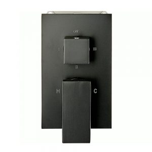 Mitigeur de douche mural à encastrer UP13-02 avec inverseur à 3 sorties – noir