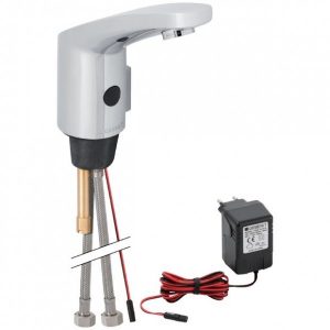 Mitigeur Lavabo Monotrou Geberit Type 185 Fonctionnement sur secteur avec mitigeur et poignée 116155