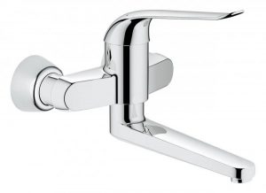 Mitigeur Lavabo Mural Grohe Euroeco Special avec bec long orientable