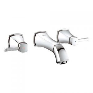 Mitigeur Lavabo Mural Grohe Grandera 3 trous saillie 177 mm