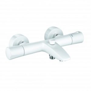 Mitigeur thermostatique baignoire – blanc et chromé – Zenta – KLUDI