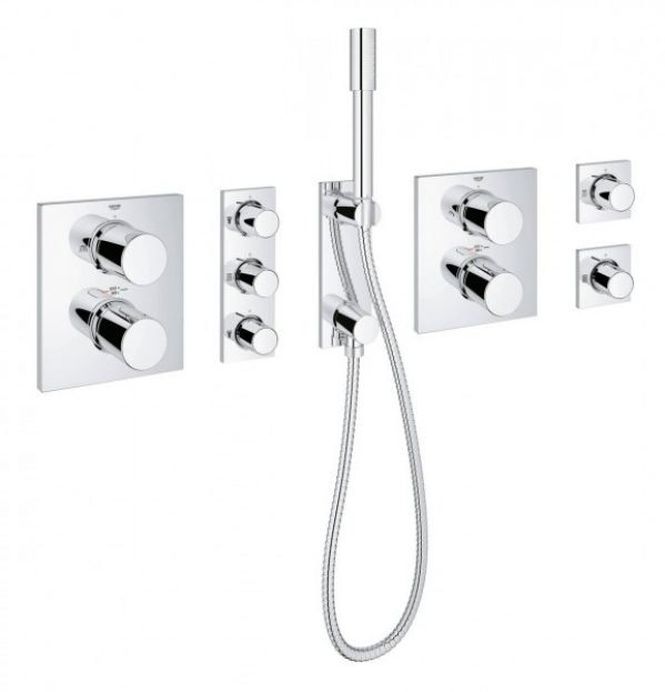 Mitigeur Thermostatique Douche Grohe Grohtherm F Kit complet pour F40″ pré – configuré