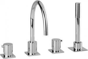 Mélangeur Baignoire Geometry 4 trous 200 mm projection 200 mm Chromé Jado