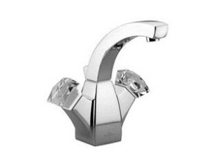 Mélangeur Lavabo Villeroy et Boch SQUARE Exclusive monotrou avec garniture d’écoulement