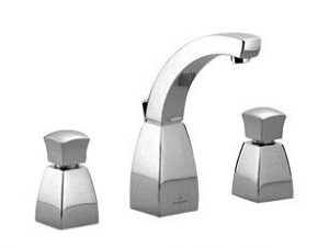 Mélangeur Lavabo Villeroy et Boch SQUARE Par Dornbracht  à 3 trous avec garniture d’écoulement