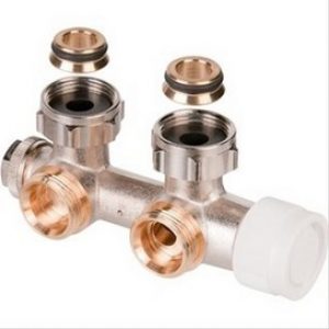 Multiblock T bitube modèle Oventrop équerre M1/2 » – M3/4 – Oventrop