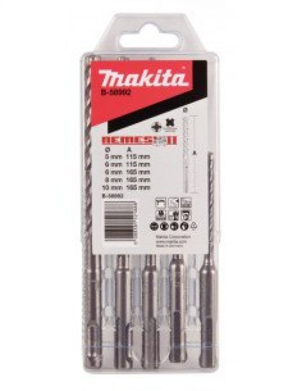 Pack 5 forets 4 taillants NEMESIS II MAKITA (5/6/6/8/10) B-58992