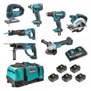 Pack 7 Outils Makita Dlx7013Pt1 18V 5X5Ah