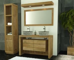 Pack – Meuble de salle de bain en teck Groix 120