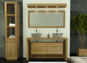 Pack – Meuble de salle de bain en teck Groix 140