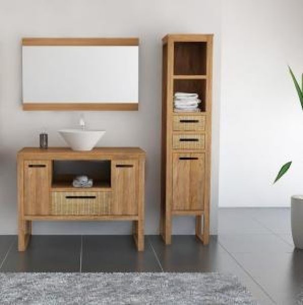 Pack – Meuble de salle de bain en teck Samba 105